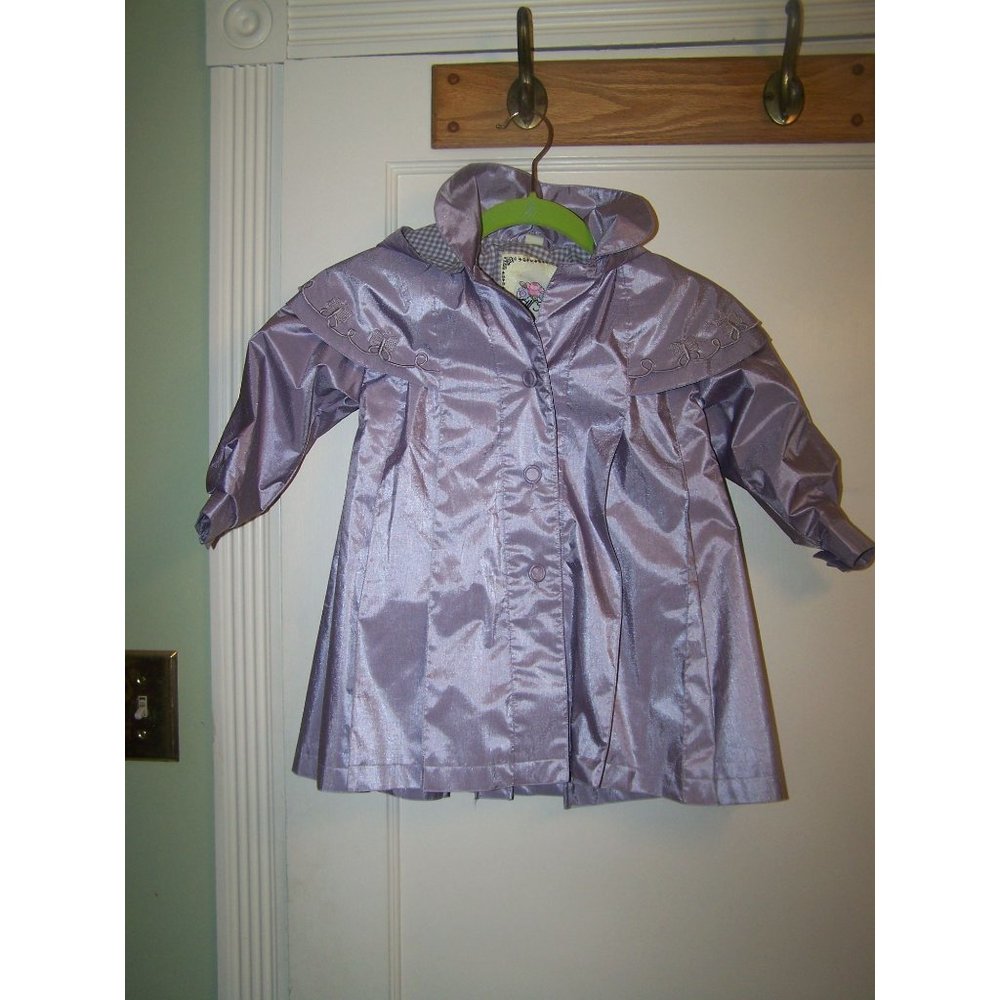 F W Fischer Girls Coat Lavender Spring Hood 3T